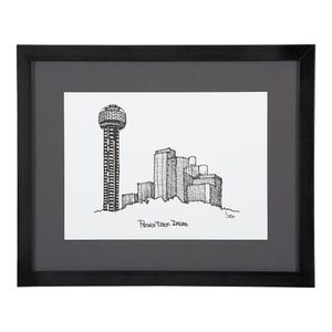 Crate & barrel framed Dallas Reunion Tower print